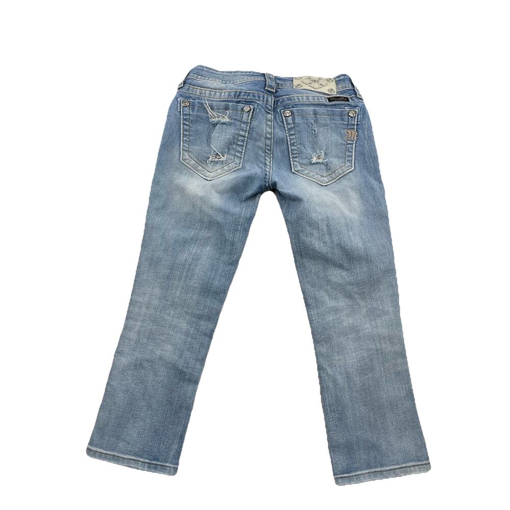 Miss Me Cuffed Capri Jeans Distressed Size 25 Blue 22" Inseam Women 56-20